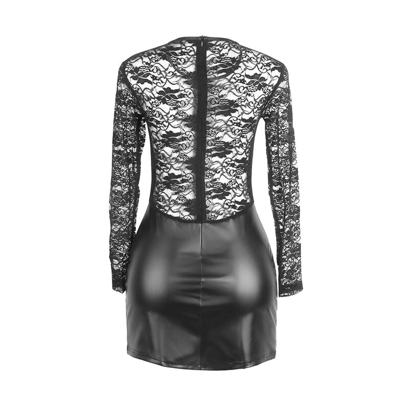 SUBBLIME - 955595 Black Lace Long Sleeve Dress S/M