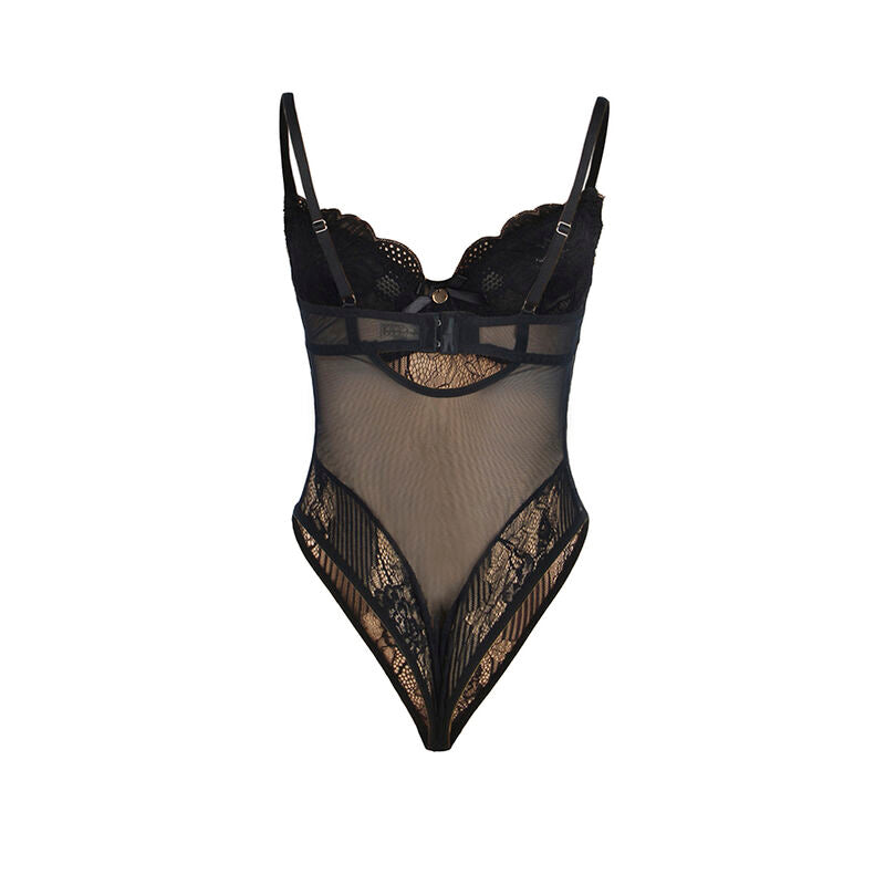 SUBBLIME - 955625 BODY EN DENTELLE AVEC FERMETURE INFÉRIEURE NOIR L/XL