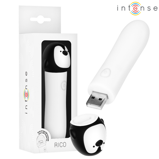INTENSE - RICO USB RECHARGEABLE PENGUIN VIBRATING BULLET 10 X 2.2 CM