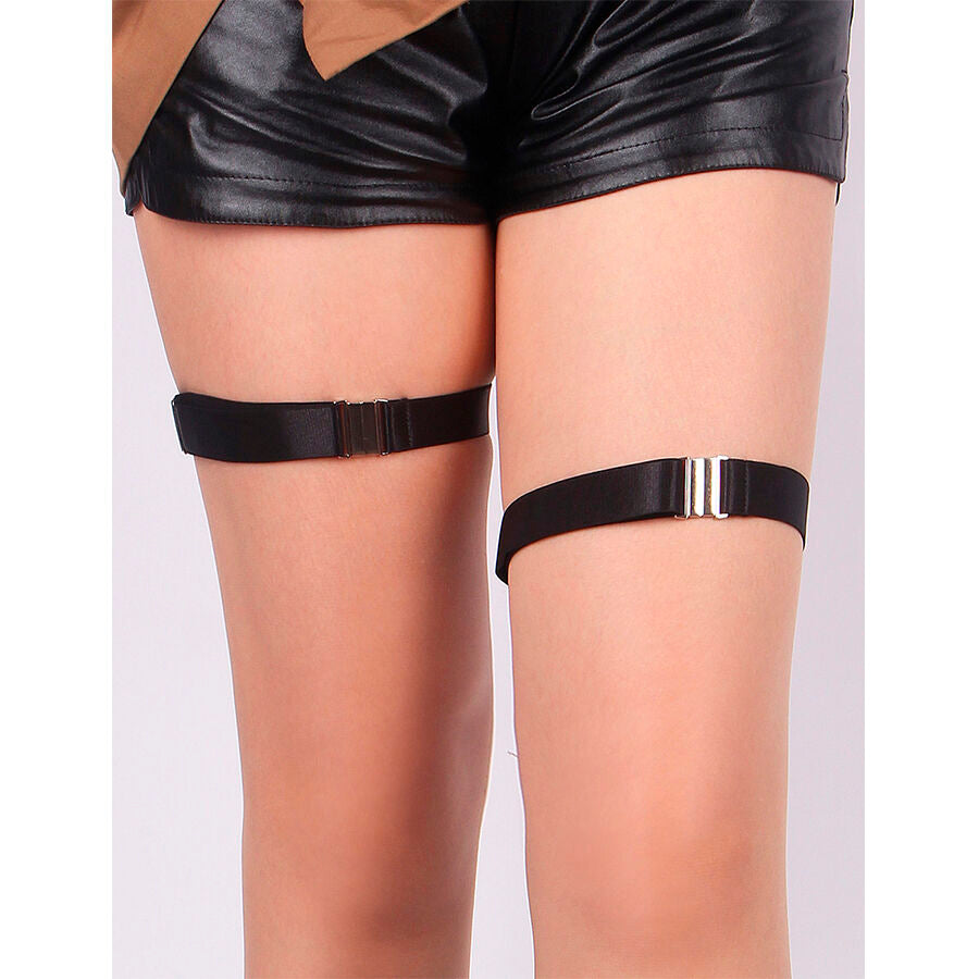 SUBBLIME - 957476 BLACK ADJUSTABLE GARTER BELT