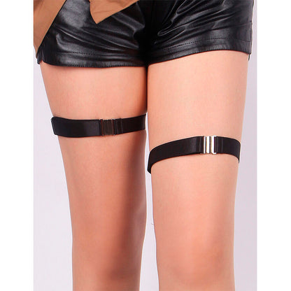 SUBBLIME - 957476 BLACK ADJUSTABLE GARTER BELT