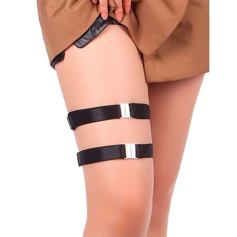 SUBBLIME - 957476 BLACK ADJUSTABLE GARTER BELT