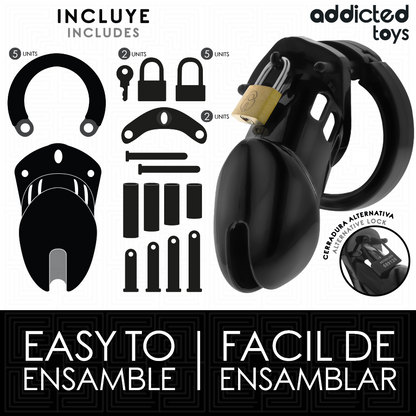 ADDICTED TOYS LOCKED - CAGE À PÉNIS OBSIDIAN HOLD TAILLE M