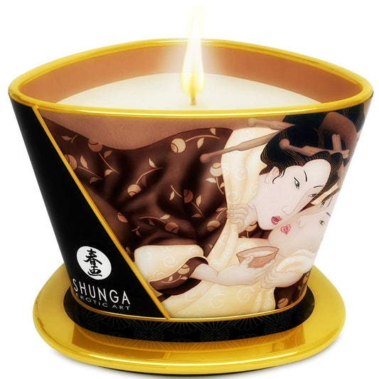 SHUNGA - MINI CARESS BY CANDELIGHT BOUGIE DE MASSAGE AU CHOCOLAT 170 ML