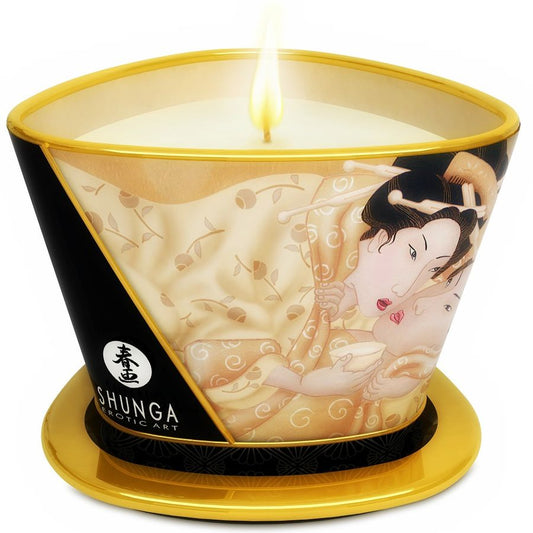 SHUNGA - MINI CARESS PAR CANDELIGHT BOUGIE DE MASSAGE VANILLE 170 ML