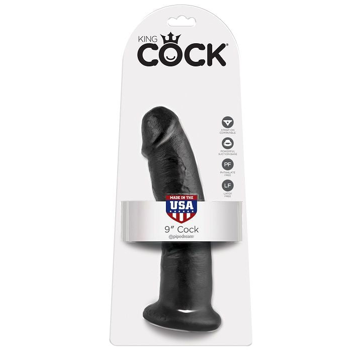 KING COCK - 9 DILDOS NEGRO 22,9 CM