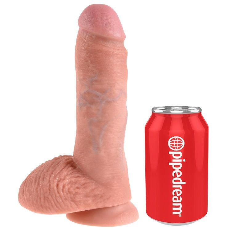 KING COCK - 8 DILDO CARNE CON BOLAS 20,3 CM