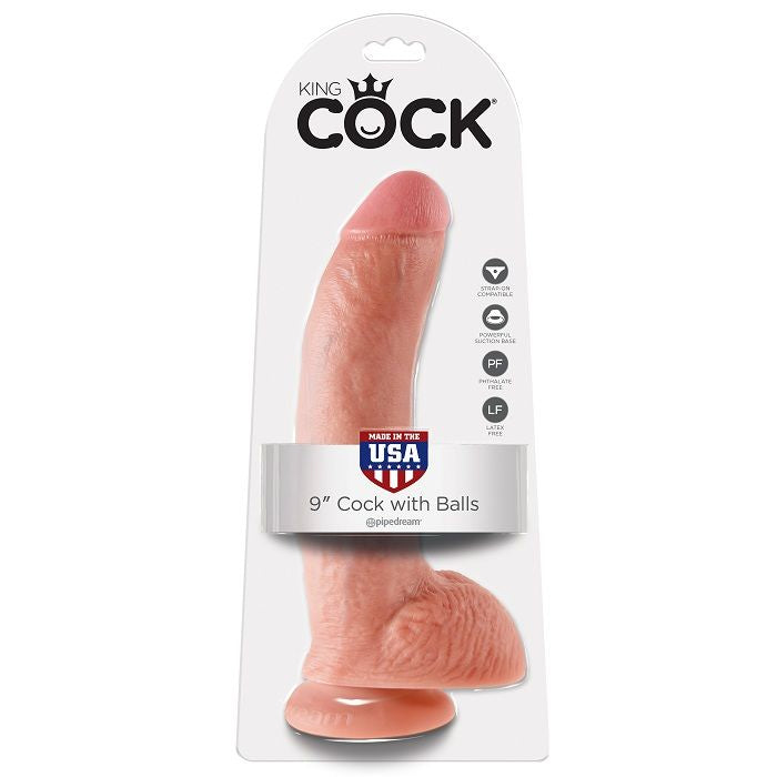 KING COCK - 9 GODES CHAIR AVEC COUILLES 22,9 CM