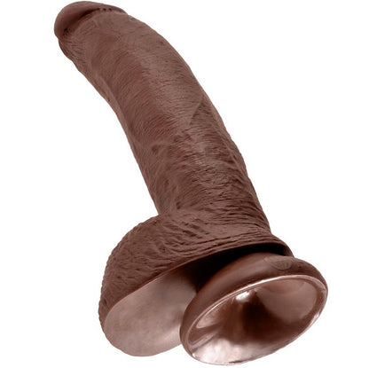 KING COCK - 9 DILDO BROWN WITH BALLS 22.9 CM