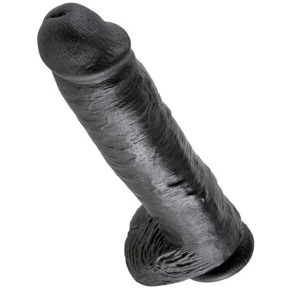 KING COCK - 11 GODE NOIR AVEC COUILLES 28 CM