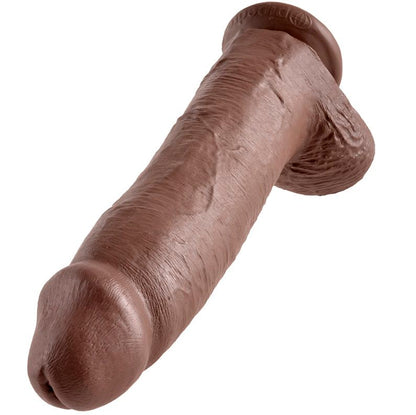 KING COCK - 12 GODES MARRON AVEC COUILLES 30,48 CM