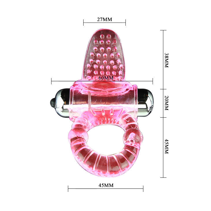 BAILE - SWEET ABS 10 RYTHMES RING VIBRATEUR ROSE ANNEAU PÉNIS