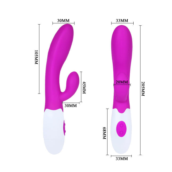 PRETTY LOVE - VIBRADOR FLIRTATION ALVIS CON ESTIMULADOR DE CLÍTORIS