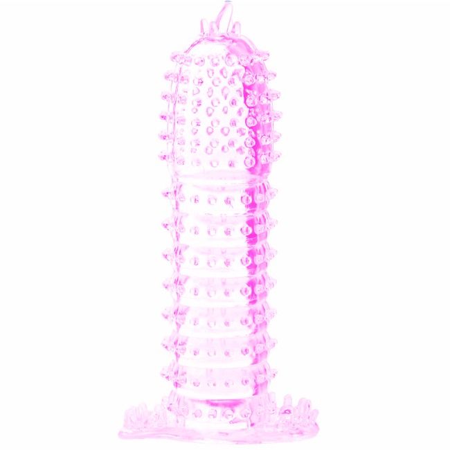 BAILE - FUNDA PARA EL PENE CON PUNTOS ESTIMULANTES ROSA 14 CM