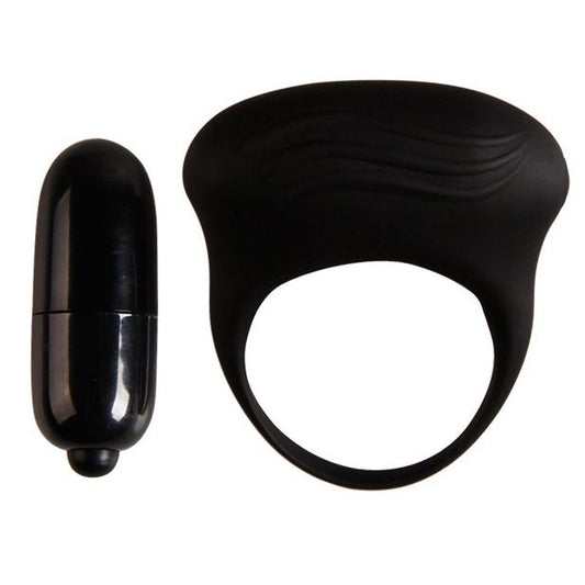 PRETTY LOVE - ANILLO VIBRADOR NEGRO BERTRAM