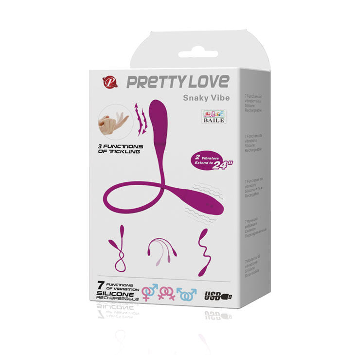 PRETTY LOVE - VIBRATEUR SMART SNAKY VIBE 7 V + 3 CHATOUILLES 