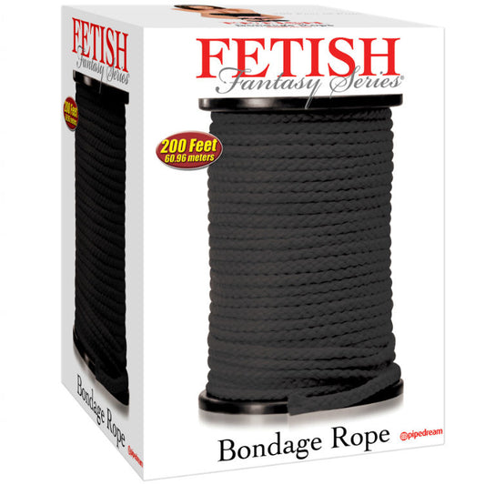 SÉRIE FETISH FANTASY - CORDE DE BONDAGE SÉRIE NOIRE 60,96 MÈTRES