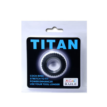 BAILE - ANILLO PARA PENE TITAN NEGRO 1,9 CM 