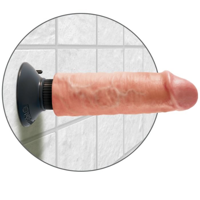 KING COCK - PENE VIBRADOR DE 15,24 CM CARNE