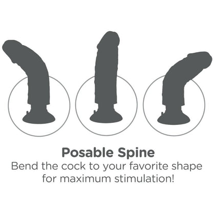 KING COCK - PENE VIBRADOR DE 15,24 CM CARNE