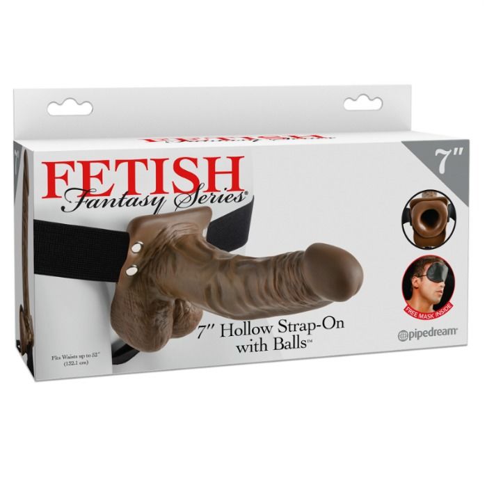 FETISH FANTASY SERIES - SERIES 7 HOLLOW STRAP-ON WITH BALLS