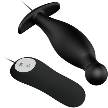 PRETTY LOVE - PLUG ANAL SILICONE 12 MODES DE VIBRATIONS NOIR