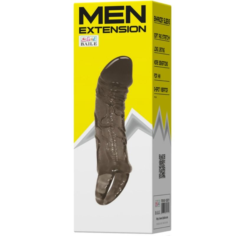 BAILE - PENIS EXTENSION SHEATH WITH STRAP FOR TESTICLES 11.5 CM