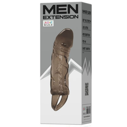 BAILE - FUNDA EXTENSORA DE PENE CON CORREA PARA TESTICULOS NEGRA 13,5 CM