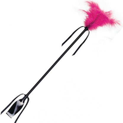 SECRETPLAY - BLACK AND FUCHSIA WHIP & FEATHER