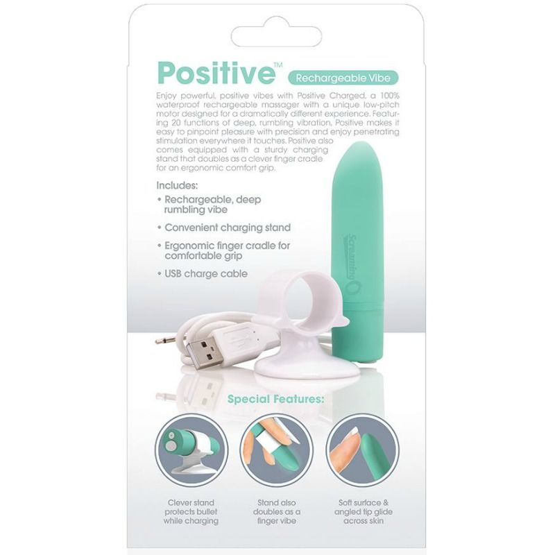 SCREAMING O - MASSAGE RECHARGEABLE POSITIF VERT