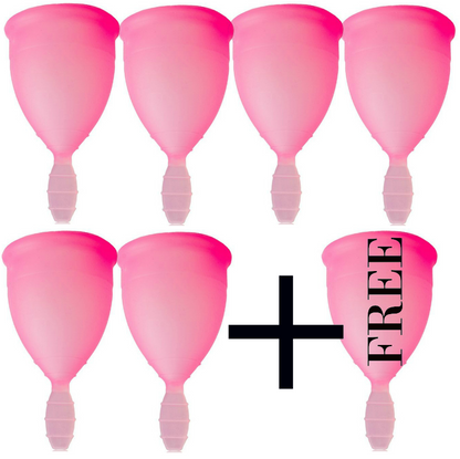 NINA KIKÍ - COPA MENSTRUAL TALLA L ROSA 6 + 1 GRATIS