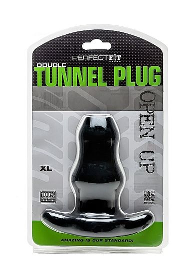 MARQUE PERFECT FIT - DOUBLE TUNNEL PLUG XL LARGE NOIR