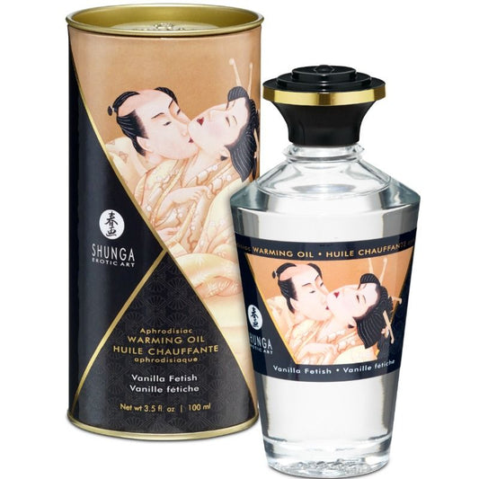 SHUNGA - HUILE DE MASSAGE EFFET CHALEUREUX SAVEUR VANILLE FETISH 100 ML