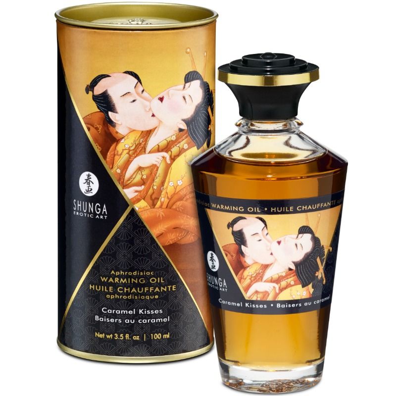 SHUNGA - HUILE DE MASSAGE AVEC EFFET CHALEUR SAVEUR CARAMEL 100 ML