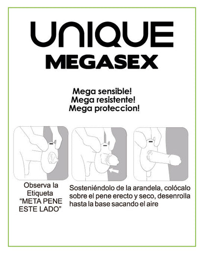 UNIQ - PRÉSERVATIFS SENSIBLES SANS LATEX MEGASEX 3 UNITÉS