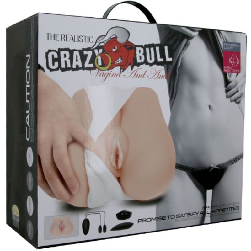 CRAZY BULL - VAGINA Y ANO REALISTAS CON VIBRACIÓN POSICIÓN 3