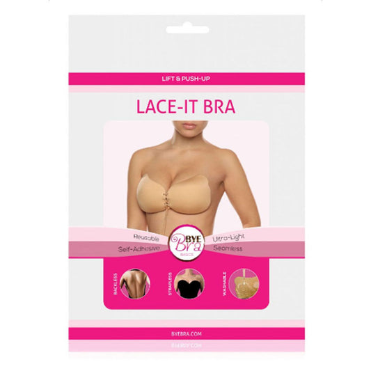 BYE-BRA - LACE-IT PUSH-UP BEIGE AVEC BONNET A