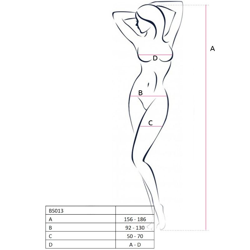 PASSION - BODYSTOCKING FEMME BS013 ROUGE TAILLE UNIQUE