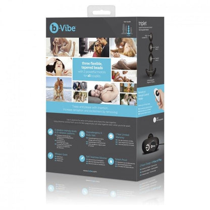 B-VIBE - PERLAS ANALES DE CONTROL REMOTO TRIPLET NEGRAS