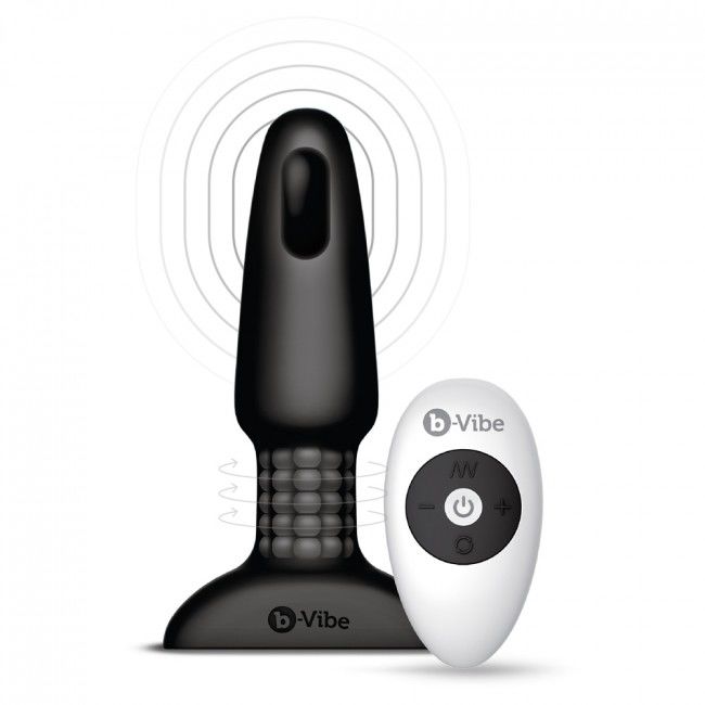 B-VIBE - RIMMING REMOTE CONTROL ANAL PLUG 2 BLACK