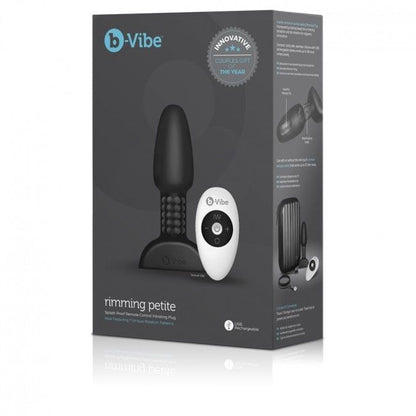 B-VIBE - RIMMING REMOTE CONTROL ANAL PLUG PETITE BLACK