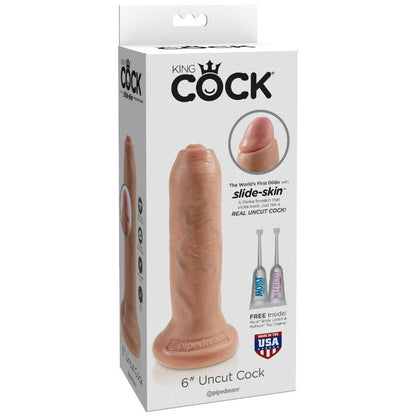 KING COCK - REALISTIC DILDO UNCUT FLESH 15 CM