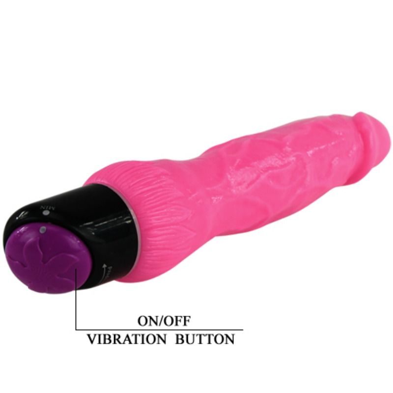 BAILE - COLORFUL SEX REALISTIC VIBRATOR PINK 24 CM