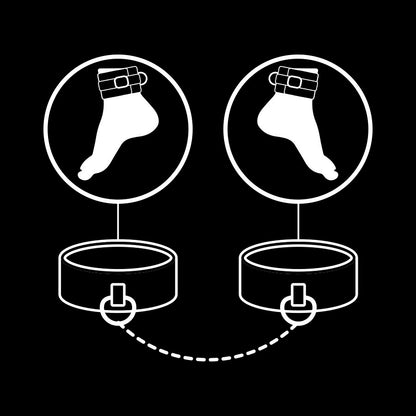 FETISH SUBMISSIVE - ESPOSAS TOBILLOS CUERO VEGANO CON FORRO DE NOPRENO