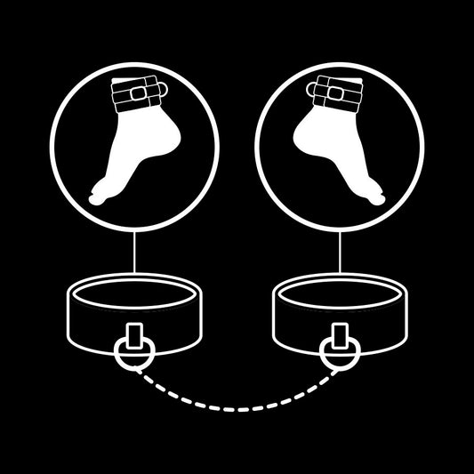 FETISH SUBMISSIVE - Vegan Leather Ankle Cuffs with Nonprene Lining