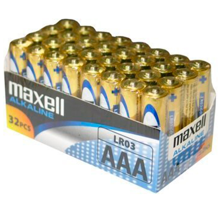 MAXELL - PAQUETE DE PILAS AAA LR03*32 UDS