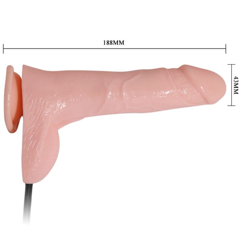 BAILE - DILDO RÉALISTE VIBRANT ET GONFLABLE 18,8 CM