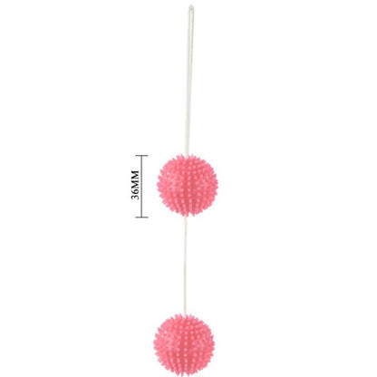 BAILE - BOLAS TEXTURIZADAS DE COLOR ROSA DE 3,6 CM PARA UN PLACER PROFUNDO