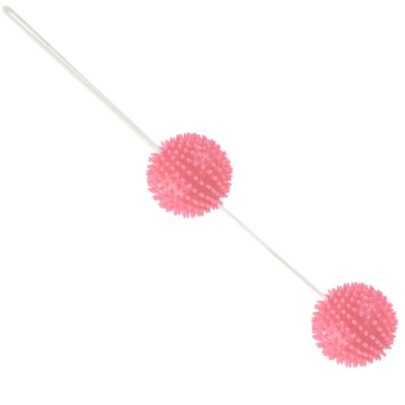 BAILE - BOLAS TEXTURIZADAS DE COLOR ROSA DE 3,6 CM PARA UN PLACER PROFUNDO