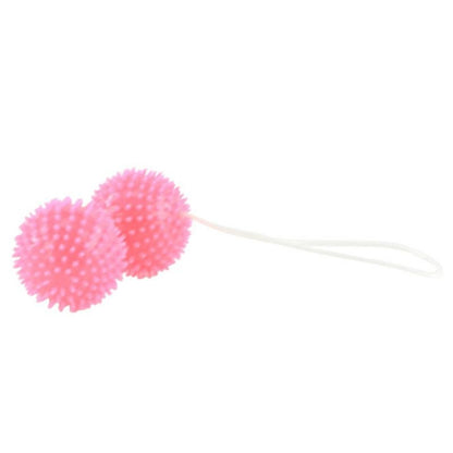 BAILE - BOLAS TEXTURIZADAS DE COLOR ROSA DE 3,6 CM PARA UN PLACER PROFUNDO